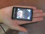 Sony Ericsson X10 mini size relative to palm
